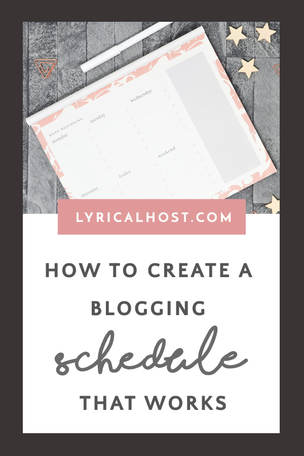 How to create a blogging schedule that works