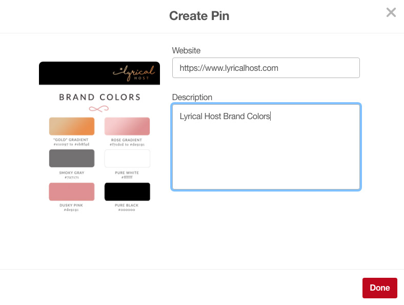 Create a Pinterest brand board