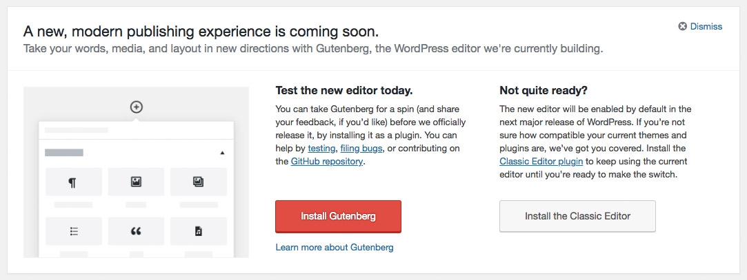 Install Gutenberg