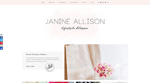 Screenshot of Janine's website