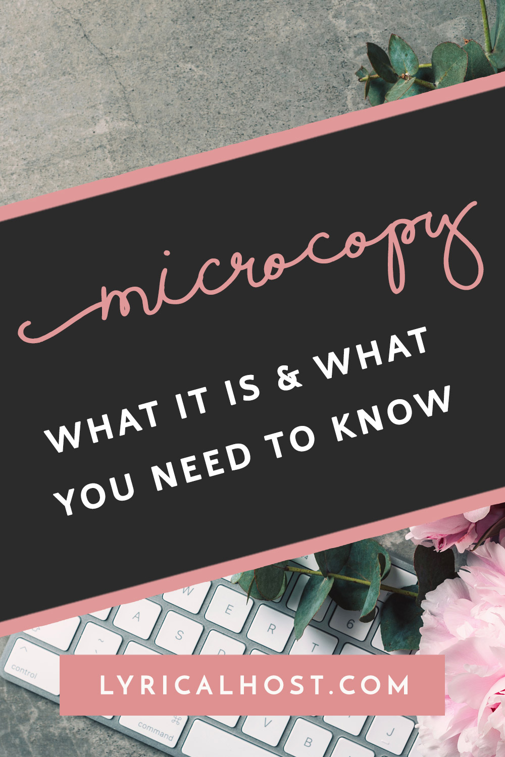 What is microcopy?