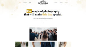 Screen grab of the BeWedding WordPress theme