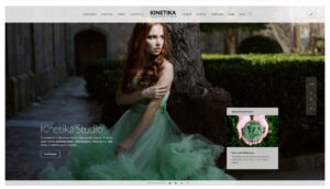 screen grab showing the Kinetika WordPress theme