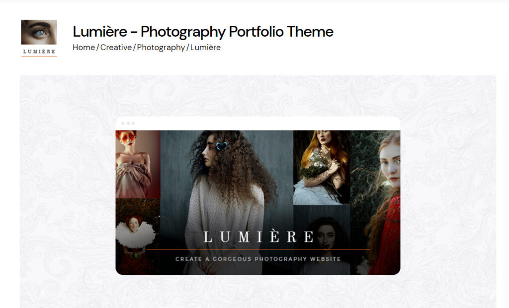 image showing the Lumiere WordPress theme