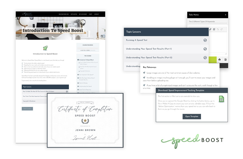 Preview of resources included in the course