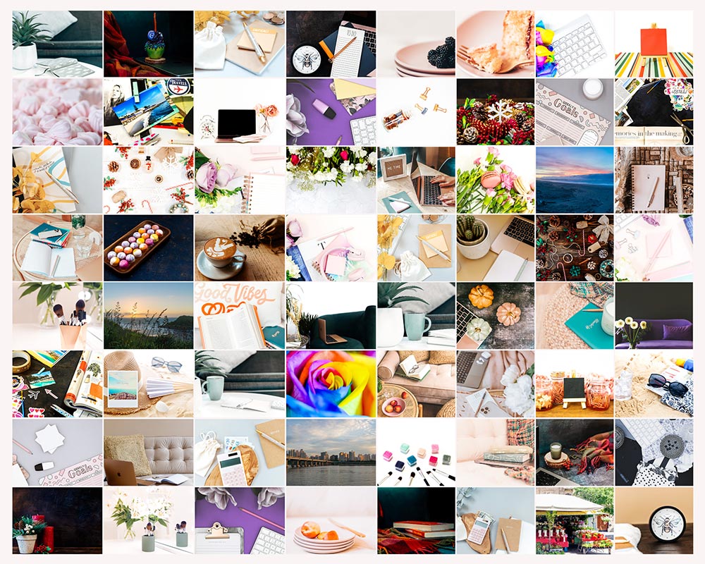 Second grid of stock photo preview images